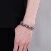 Klapgo Ghost Head Skull Bracelet for Men with Red Eyes
