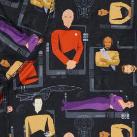 INTIMO Star Trek Boxer Brief Men's TNG Picard Data Riker Crusher Worf Deanna Troi All-Over Print Underwear (Large) Black