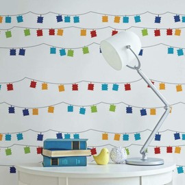 RoomMates RMK11340RL Red Lanterns Peel and Stick Wallpaper