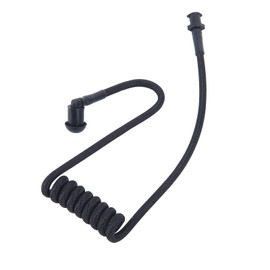 SVXSODA - Tubo acústico para auriculares de radio de dos vías, resistente a la humedad y a la piel, tubo de bobina de tela de nailon de repuesto para auriculares de radio de dos vías (negro puro)