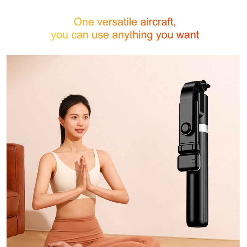 BT Selfie Stick with Fill Light 1.7M Extendable Portable Tripod