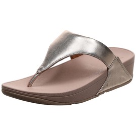 FitFlop Women's LULU Toe Post-Leather Flip-Flop, Rose Gold, 5 M US