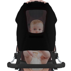 Universal Stroller Sun Shade UV Protection Baby Stroller Sun Cover Waterproof Stroller Cover with Viewing Window for Outdoor(Only Sun Cover)
