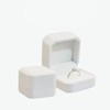 Sndperiexam 1Pc White Elegant Ring Box, Small Jewellery Box for