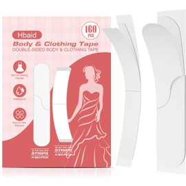 Double Sided Tape for Clothes, Fashion Tape 160 Pack for Women Fabric Tape & Clothing Tape Strong Transparent Clear Tape Portable and Easy to Peel Off for All Shades and Sensitivity