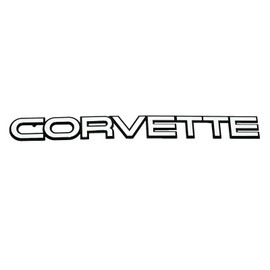 1Pc 84-89 Corvette Rear Bumper Emblem 3D Badge Letters Nameplate 14064531 Replacement for Corvette (Silver Black)