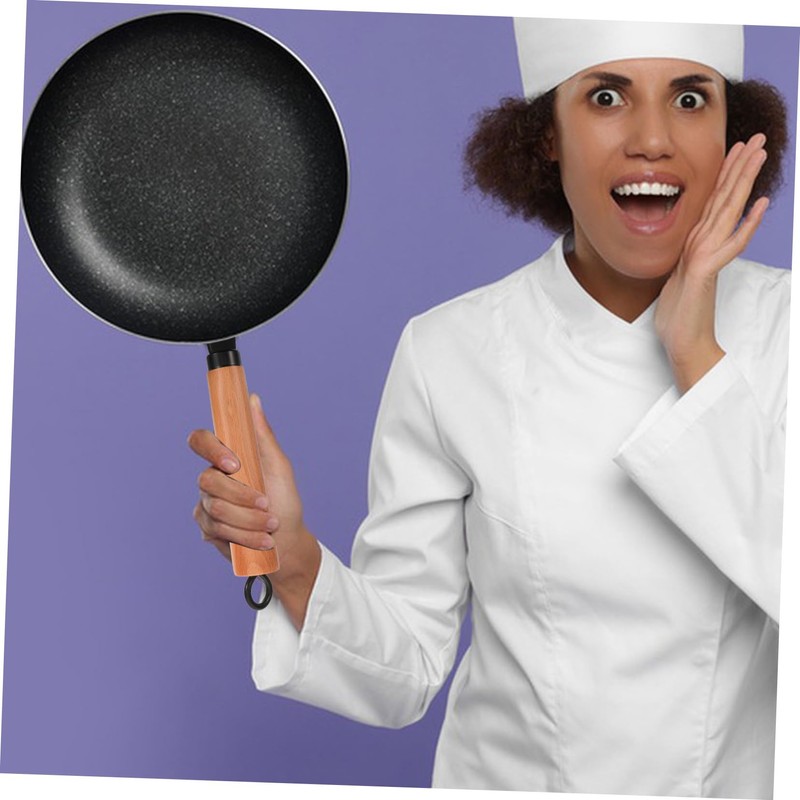 KICHOUSE 2pcs Beech Wood Wok Handle Scald-proof Pot Handle Detachable