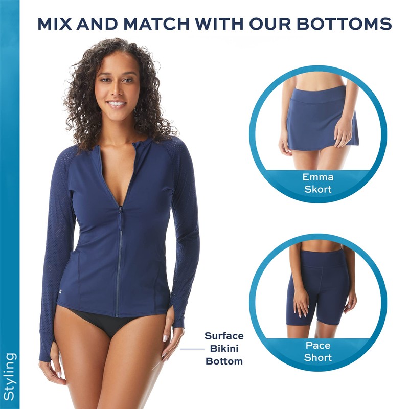 Long Sleeve Rash Guard — 50+ UPF Beach Cover Up