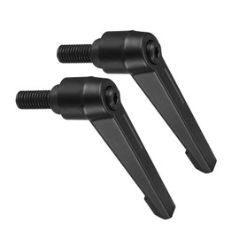 CoCud Clamping Lever Handles M10 x 20 mm Male Thread Adjustable Quick Release Locking Rotating Bolt Knobs Black - (Use: for Lathes) Pack of 2