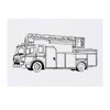 'Fire Truck' Temporary Tattoo - Water Resistant, Skin-Safe, Non-Toxic Transfer