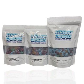 Xtrendy Candies Best Sour Raspberry Gushers - Trending Snack on Tiktok - Candy - Specification: 4 oz Mini  sour Blue Raspberry