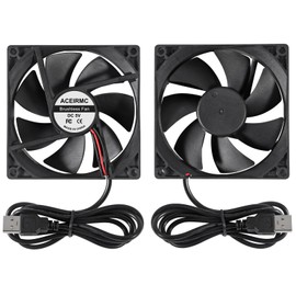 ACEIRMC 2pcs 9225 92mm x 92mm x 25mm USB DC 5V USB Computer Fan High Speed Muffin Fan Cooling Fan,UL-Certified for 3D Printer Computer Case Fan DIY Cooling Ventilation Projects (5V USB)