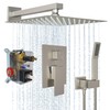 Rain Shower Faucet Set 10 Inch Shower Head High Pressure