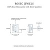 Emerald Cut Moissanite Solitaire Stud Earrings for Women, 6X8 MM,