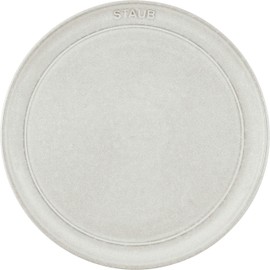STAUB Dining Line Plate Flat 22 cm Ceramic White Truffle Scratch-Resistant Dishwasher Safe