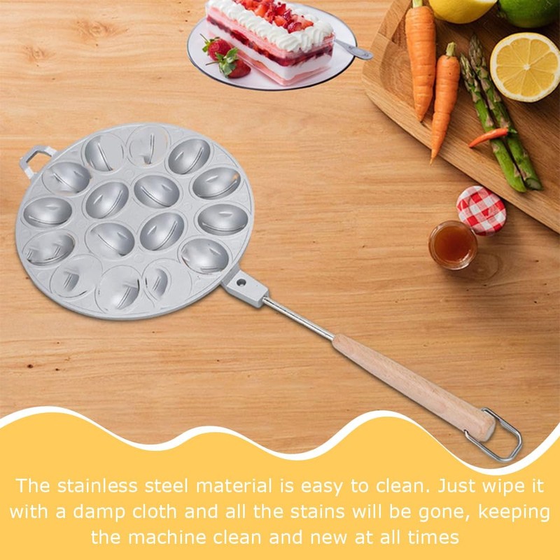 Cookie Presser,Walnut Cookie Baking Pan,Wood Handle Bakeware,Bakeware Mold,Egg Waffle Machine