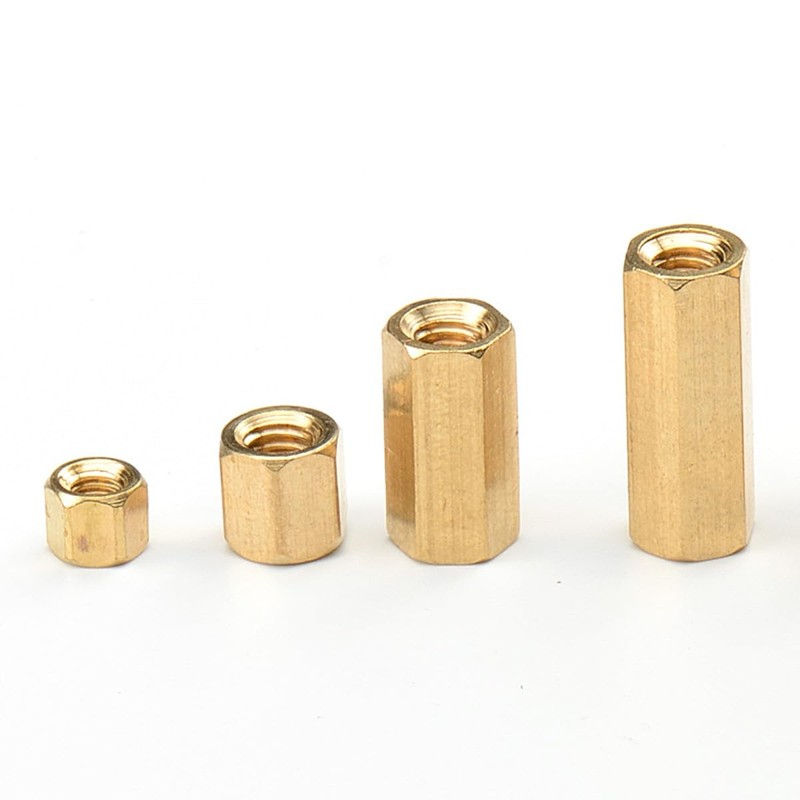 MACHSWON 50 PCS Hexagonal Internal Thread Two-Way Copper Column M3*24mm