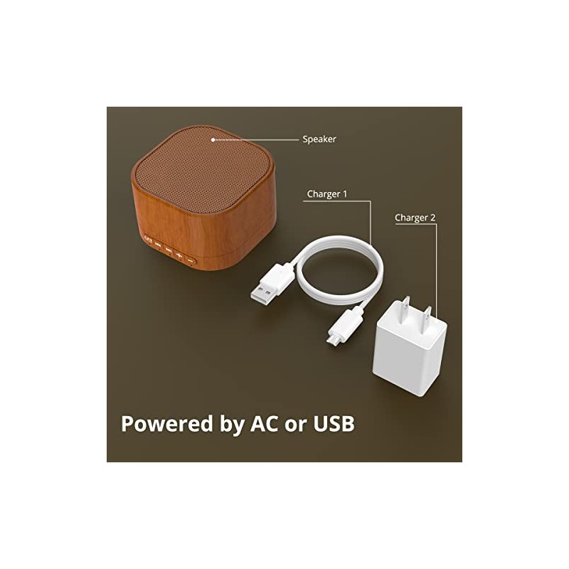 White Noise Machine plug-in Sound Machine with 20 Non Looping