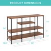 Best Choice Products Large Console Table, 4-Tier 55in Rustic, Industrial