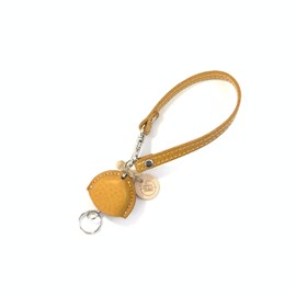 [MTA Leather works] Made in Japan Italian Leather Leather Reel Key Chain Key Car Key, yellow