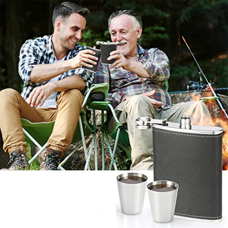 Hip Flask Stainless Steel 8 oz / 240 ml Gift