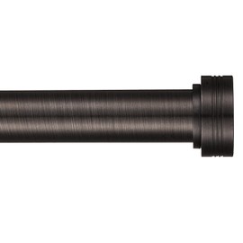 Heavy Duty Curtain Rods for Windows 18 to 144 Inch, Adjustable Length 1 Inch Diameter Window Curtain Rod with Aluminium Finials, Antique Nickel