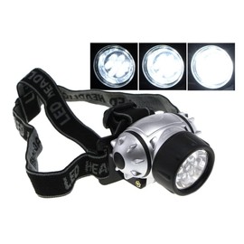 Home Essential 51389 Head Torch with 7 LED Multi Light Mode PVC Grey 30 x 25 x 10 cm