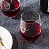 FAWLES Stemless Wine Glasses Set of 12, 15 Ounce Smooth
