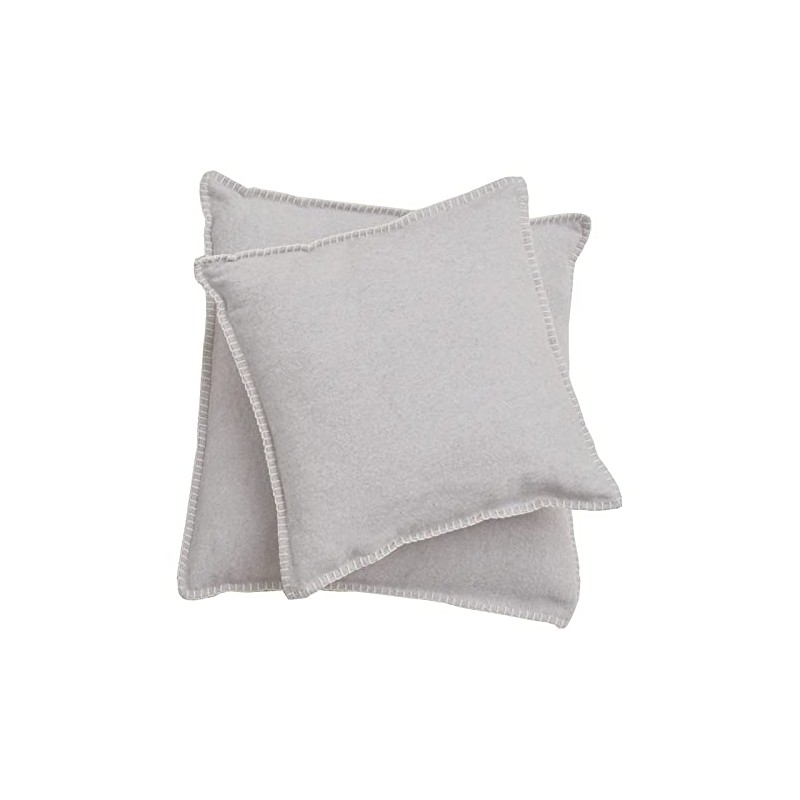 David Fussenegger Sylt Cushion Cover Plain with Embroidery Stitch, felt,