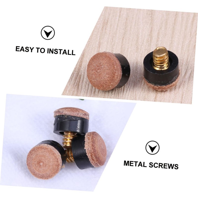 Mipcase 20pcs Tips Replacement Billiard Accessories for Pool Cues Tips