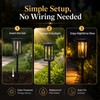 Solar Pathway Lights for Outdoor Walkways – Warm LED Garden