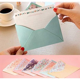 SCStyle 32 hojas de papel para escribir con diseño especial kawaii, con 16 sobres - 32 papeles para cartas (18x13 cm) de SCStyle