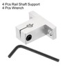 sourcing map 4pcs SK6 Aluminum Linear Rod Rail Shaft Support