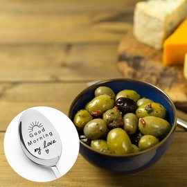 Fathers Day Birthday Gifts for Husband from Wife Gift Ideas Good Morning My Love Spoon for Boyfriend Gift from Girlfriend GF Gifts for Women Wedding Anniversary Present for Couple Gifts for Him Her