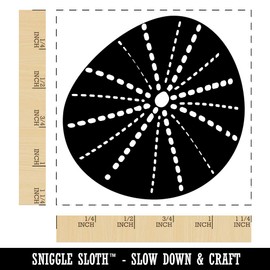 Sea Urchin Fun Square Rubber Stamp for Stamping Crafting - 1.25in Small