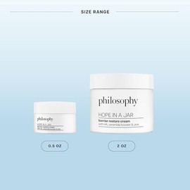 philosophy hope in a jar barrier restore cream – with ha+ complex, cica & ceramides – intensely hydrating moisturizer for dry, sensitive skin – repair