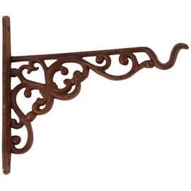 Hook Wall Mount Hanging Basket Country House Cast Iron 21 cm
