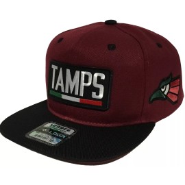 Unbranded TAMAULIPAS MEXICO BASEBALL HAT MARRON BLACK LOGO FEDERAL 2 LOGOS SNAP BACK E/M