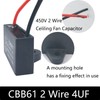 CBB61 4uF Capacitor 450V AC Ceiling Fan Capacitor 2 Wire