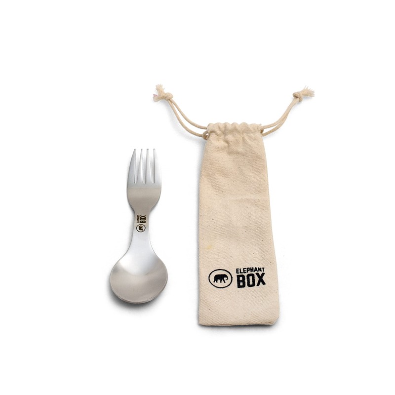 Elephant Box Stainless Steel Spork | Reusable Camping Cutlery |