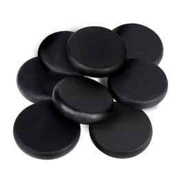 Basalt Massage Stones - 8 Extra Large Basalt Massage Rocks for Hot Rock Massages, 3.15” Inch Round Hot Stones for Massage, Essential Spa Massage Supplies