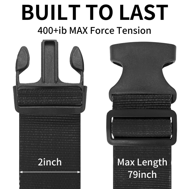 DAWNTREES Luggage Straps,4 Pack Heavy Duty Adjustable Suitcase Belt with