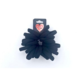 Love Irene 25pc Black Hair Ties – Seamless Nylon, No Damage, Strong & Stretchy, Soft Elastic Hair Bands for Women & Girls, Ideal for Thick & Thin Hair, Everyday Use & Ponytails