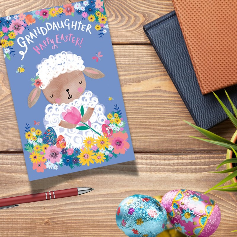 Words 'n' Wishes Easter Card for a Lovely Granddaughter, 21.7