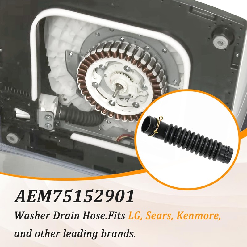 AEM75152901 Hose Assembly,Fits for LG Washer Washing Machine Drain Hose
