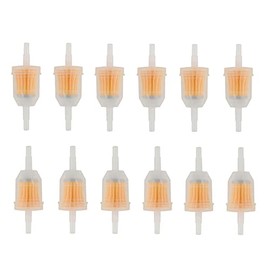12Pcs Universal Gas Inline Fuel Filters Compatible with 1/4"and 5/16" Tractors,Generators,Karts, Motorcycle Engine Inline Carb Gasoline