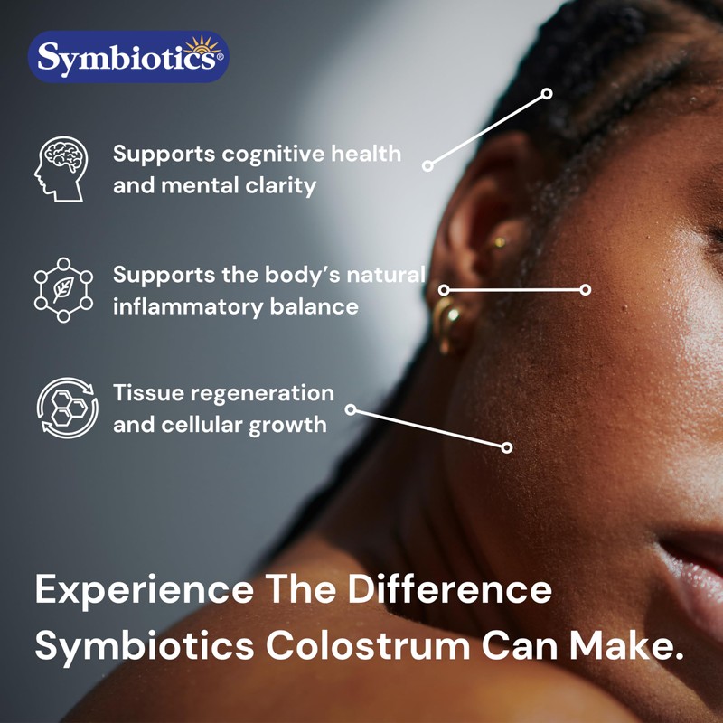 Symbiotics Colostrum 120ct Vegetable Capsules - Immunity Support - Lactoferrin