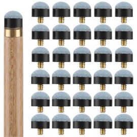 ADLABLD 30Pcs Screw In Pool Cue Tips, Screw-On Replacement Tips with Nylon Ferrules, 12mm & 13mm Screw On Pool Stick Tip, Billiard Pools Cues Sticks, Fits Snooker & Billiards Cues(Blue)