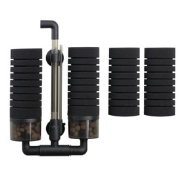 AQUANEAT Sponge Filter, Quiet Aquarium Filter with Ceramic Media Balls,Air Driven Sponge Filter