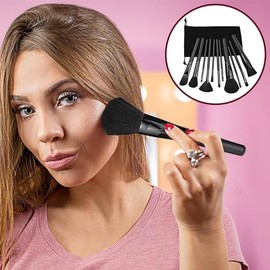 Juego de brochas cosméticas, juegos de brochas de maquillaje para mujeres - Cepillo de ojos de cara completa 11 piezas,Brochas de maquillaje para niñas adolescentes, brochas de base para rubor de cont